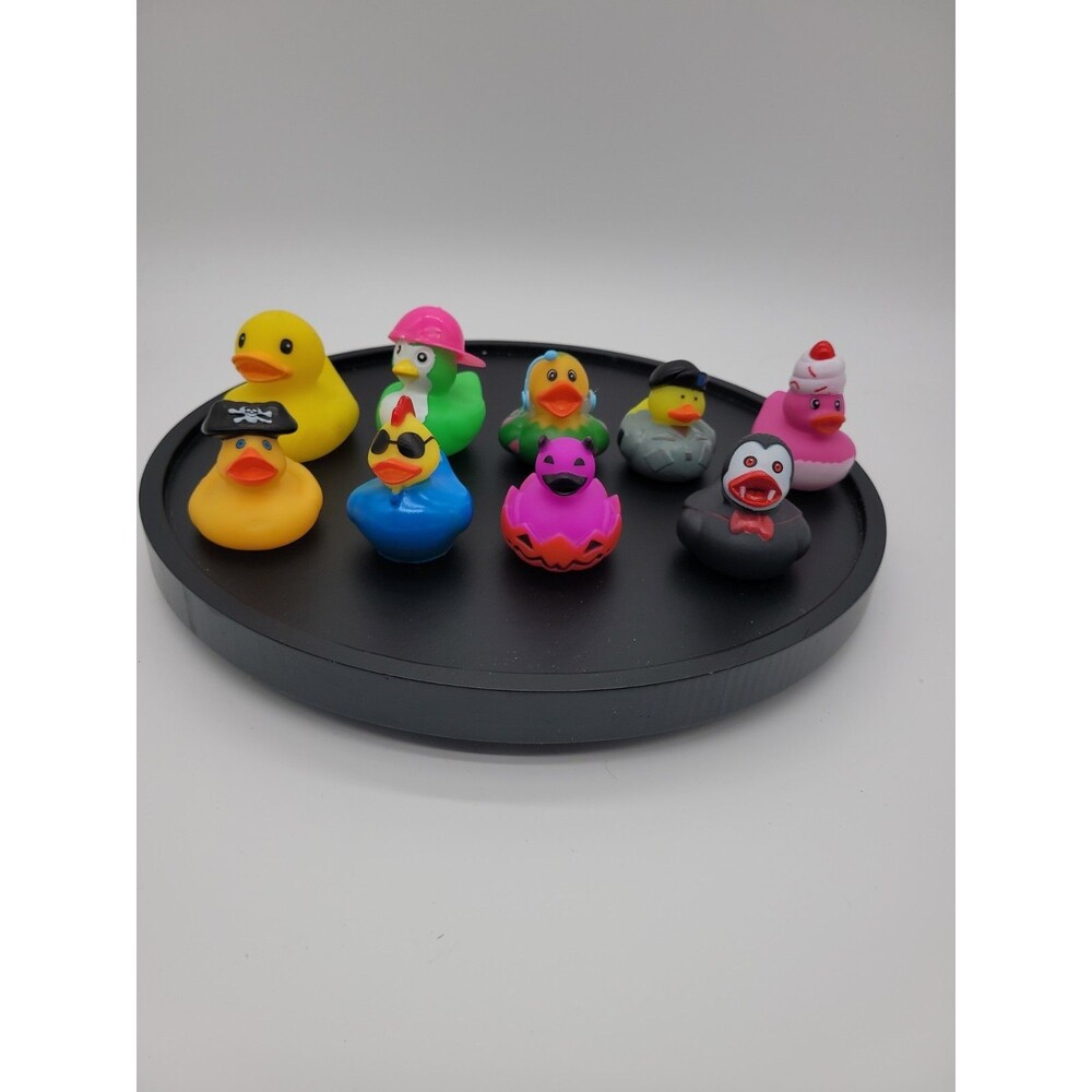 9 lot of Rubber Duckies, Vampire Duck Skull crossbones Cupcake  Duck 2"